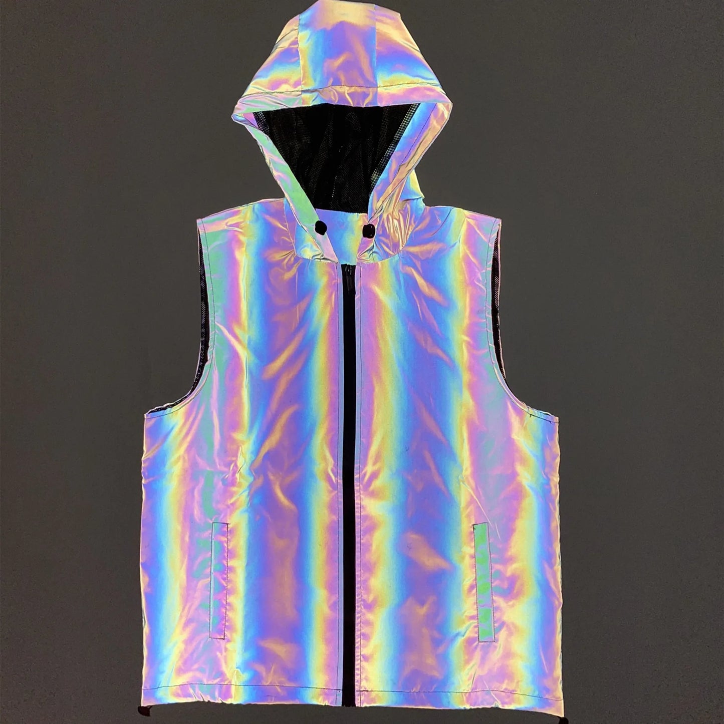 Holographic Reflective Rave Vest
