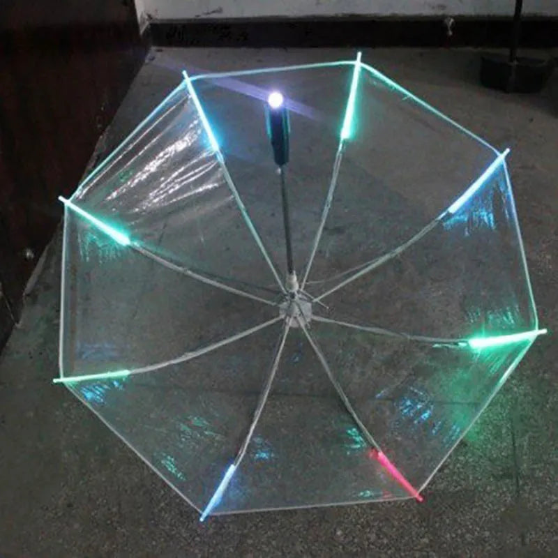 LED Light Transparent Umbrella