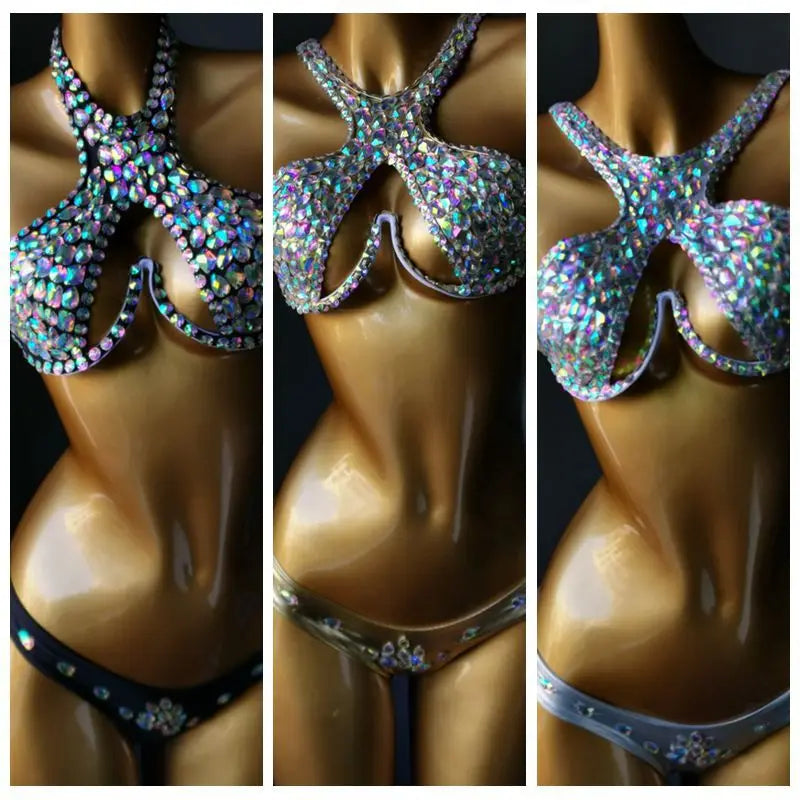 3 Color Luxury Bikini Rave Set