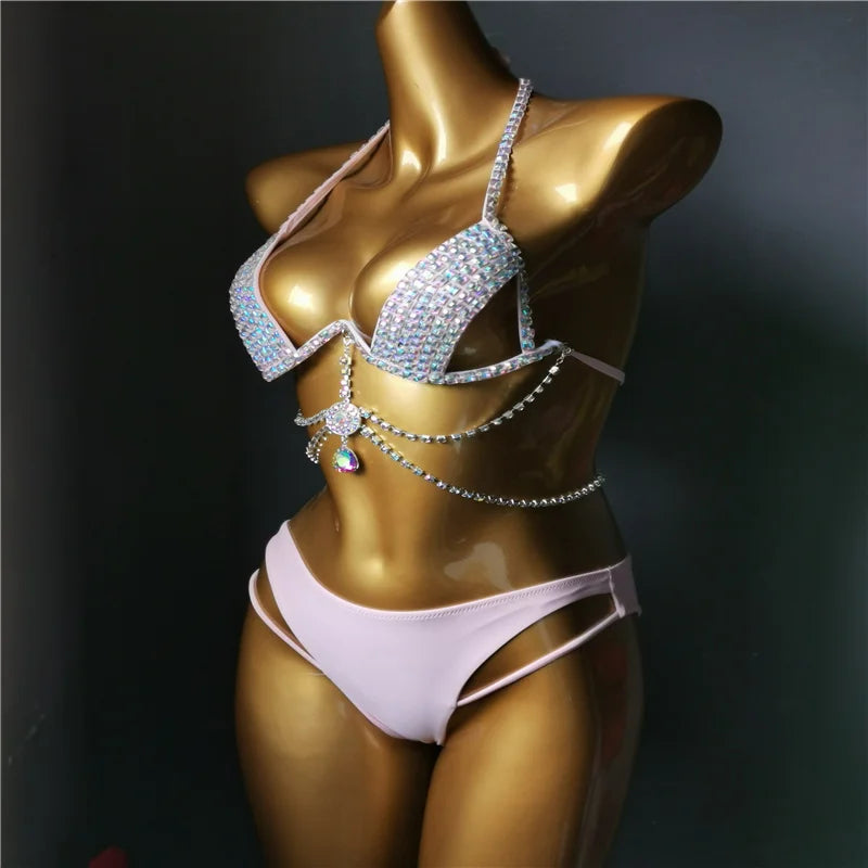 Luxury Rhinestone Bikini Set