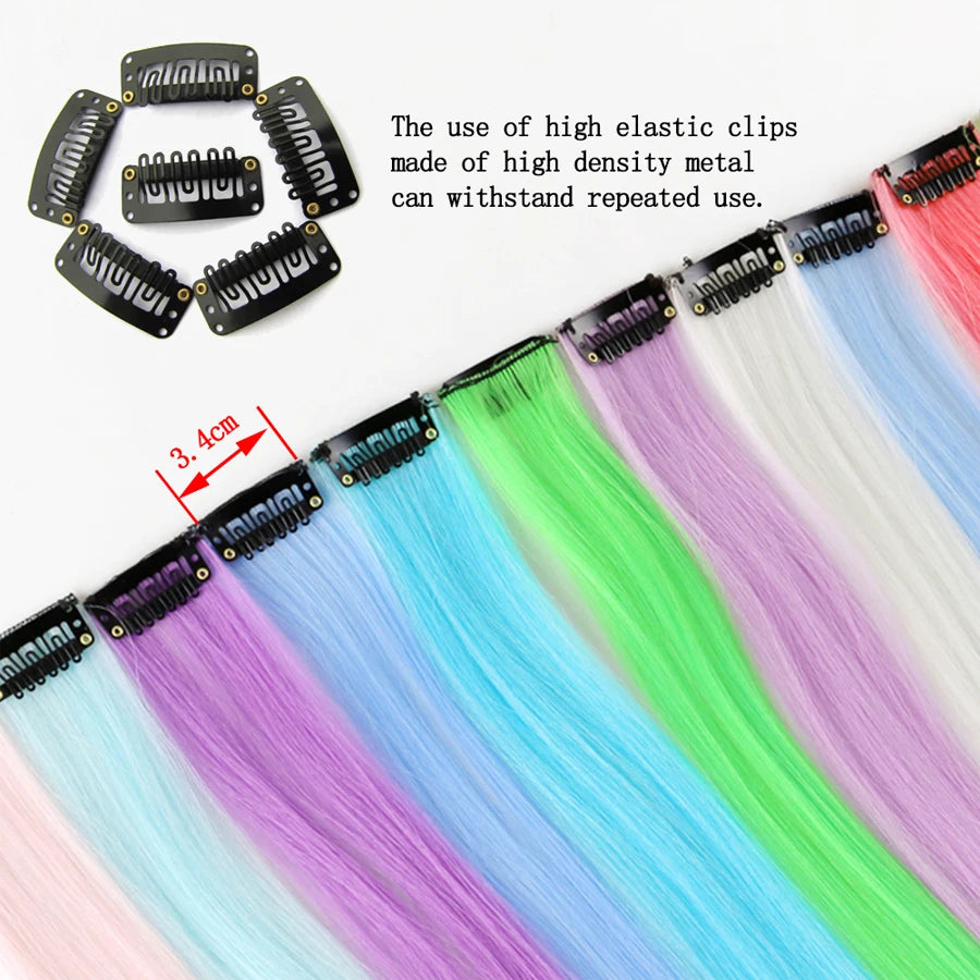 20in Clip In Glow in the Dark Hair Extension
