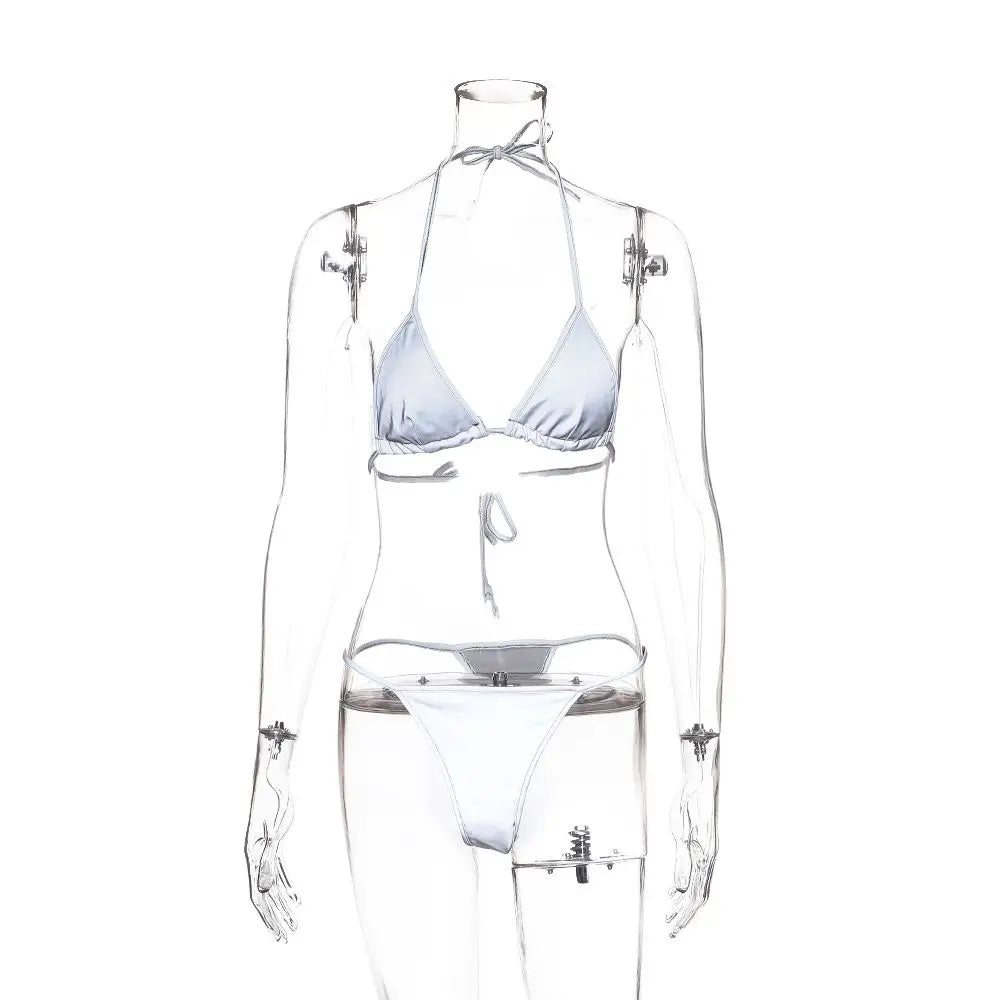 Reflective Two-piece Bikini Set