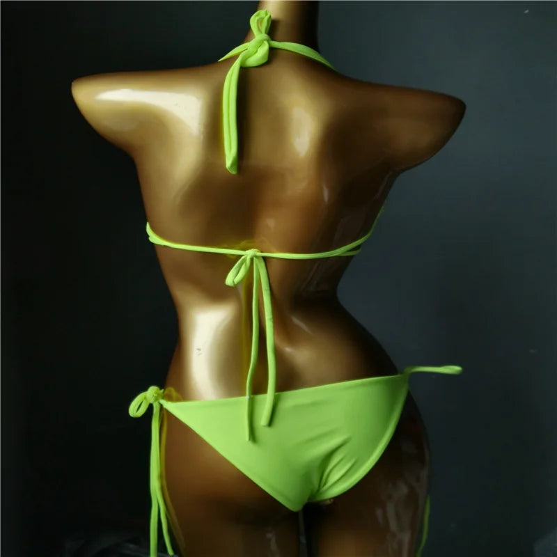 Iridescent Dreams: Luxury Rhinestone Bikini Set