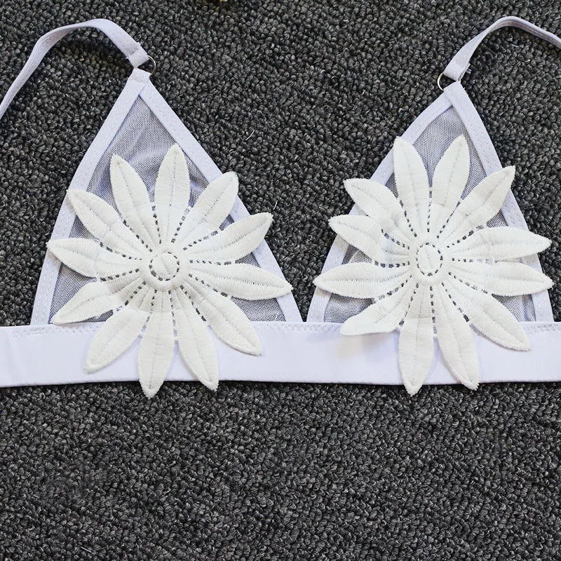 Floral White Bikini