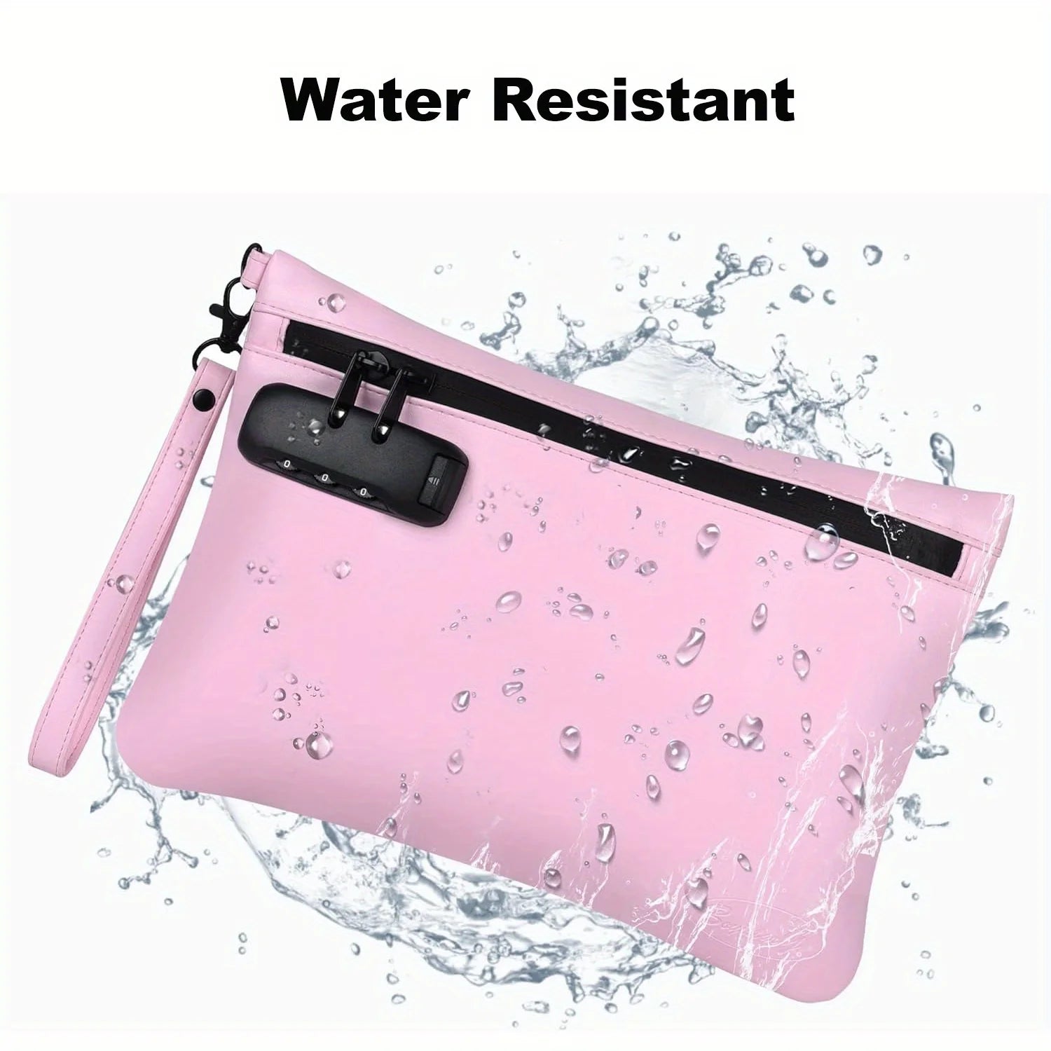 PINK Pouch Bag with Combination Lock