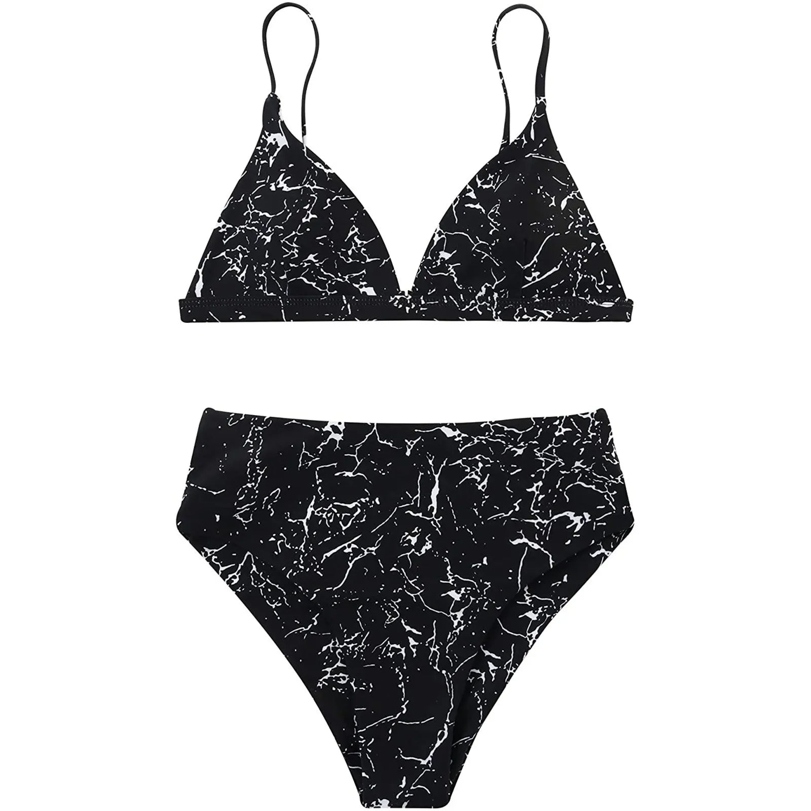 Black and White High Waisted Rave Set