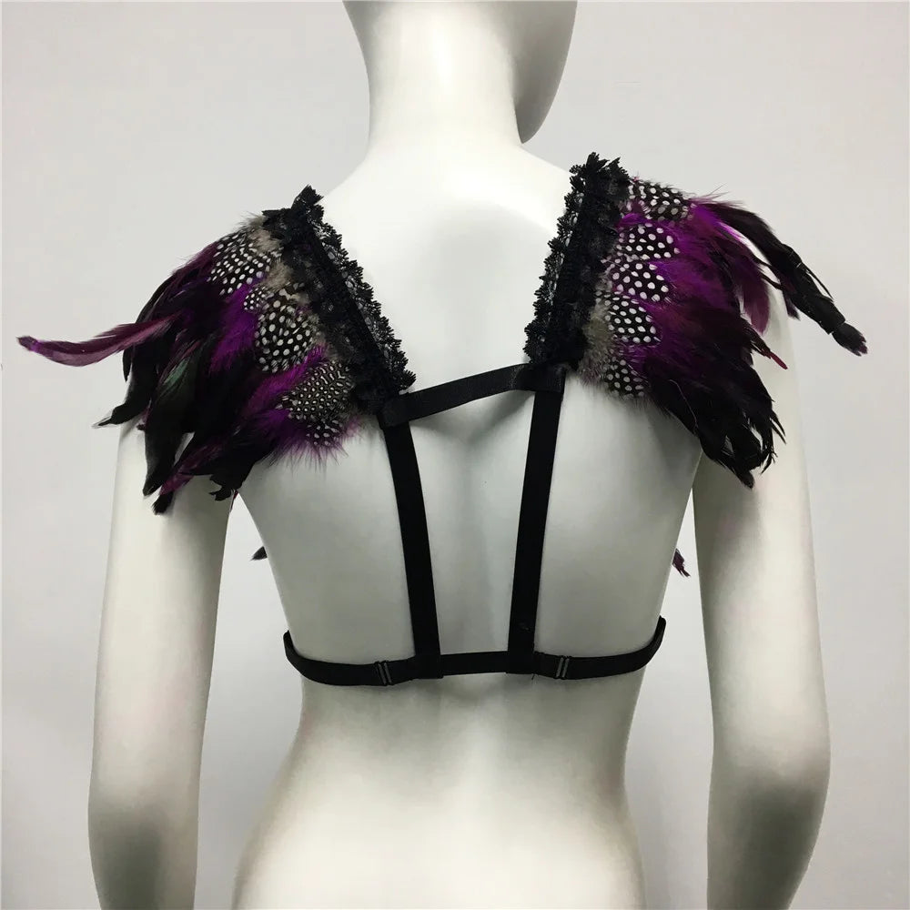 Feather Boho Rave Body Harness