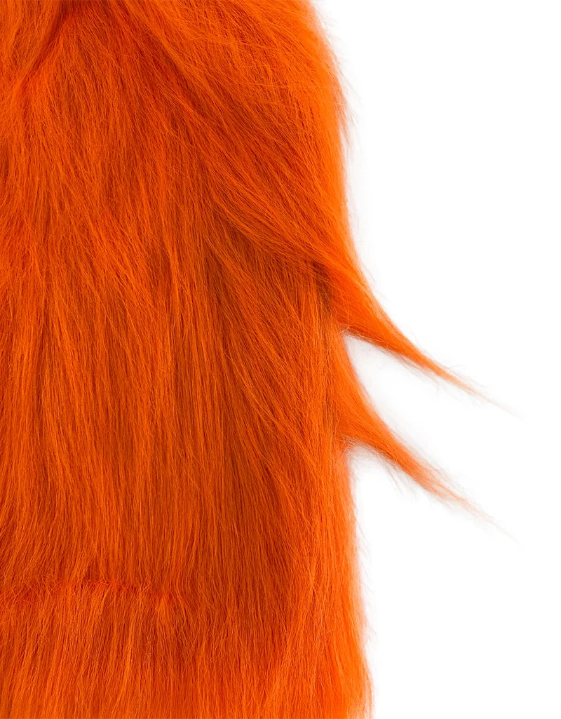 Orange Faux Fur Rave Fluffies