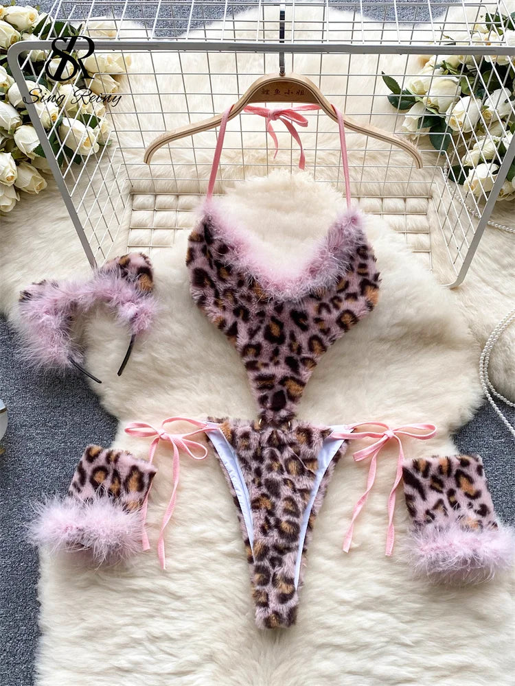 Super Sexy Leopard Print  Bodysuit