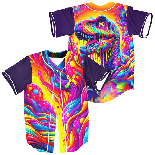 Excision Trippy Colorful Baseball Jersey