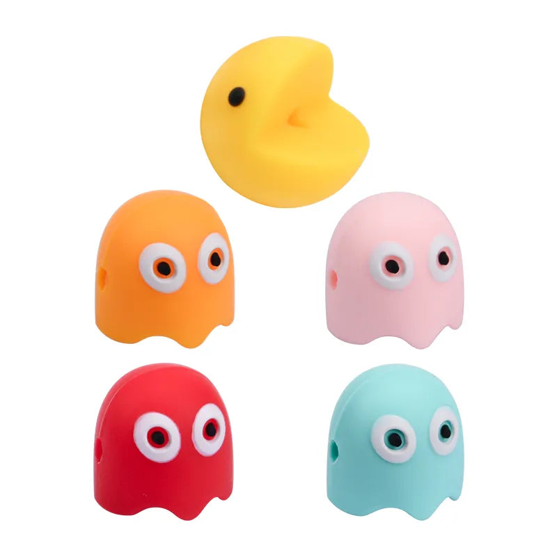 Pack-Man Silicone Beads, QTY10