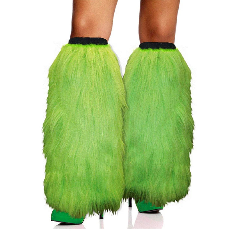 Lime green Faux Fur Rave Fluffies