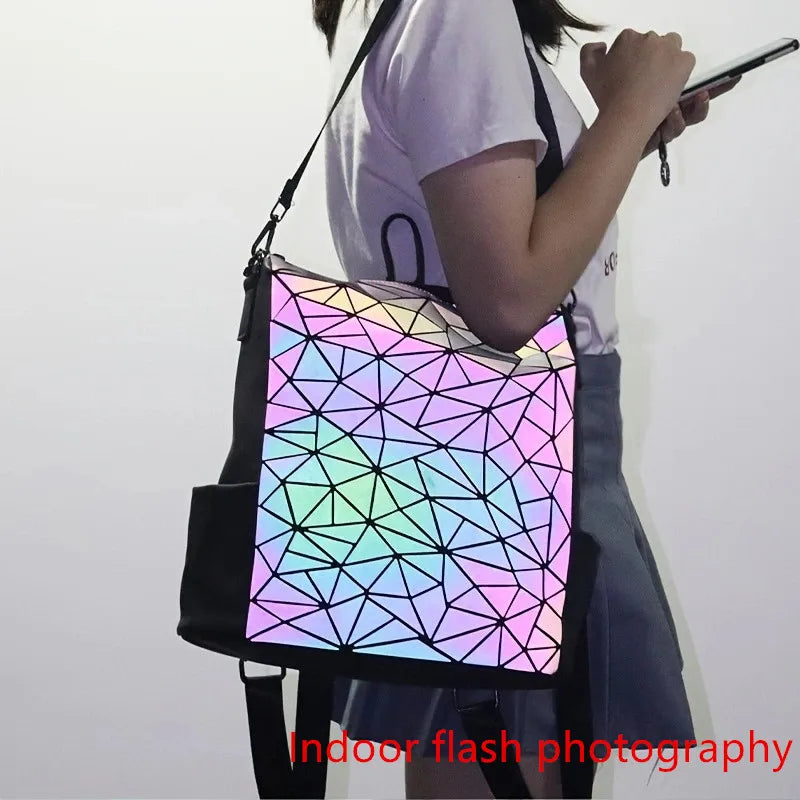 Holographic geometric shoulder bag 