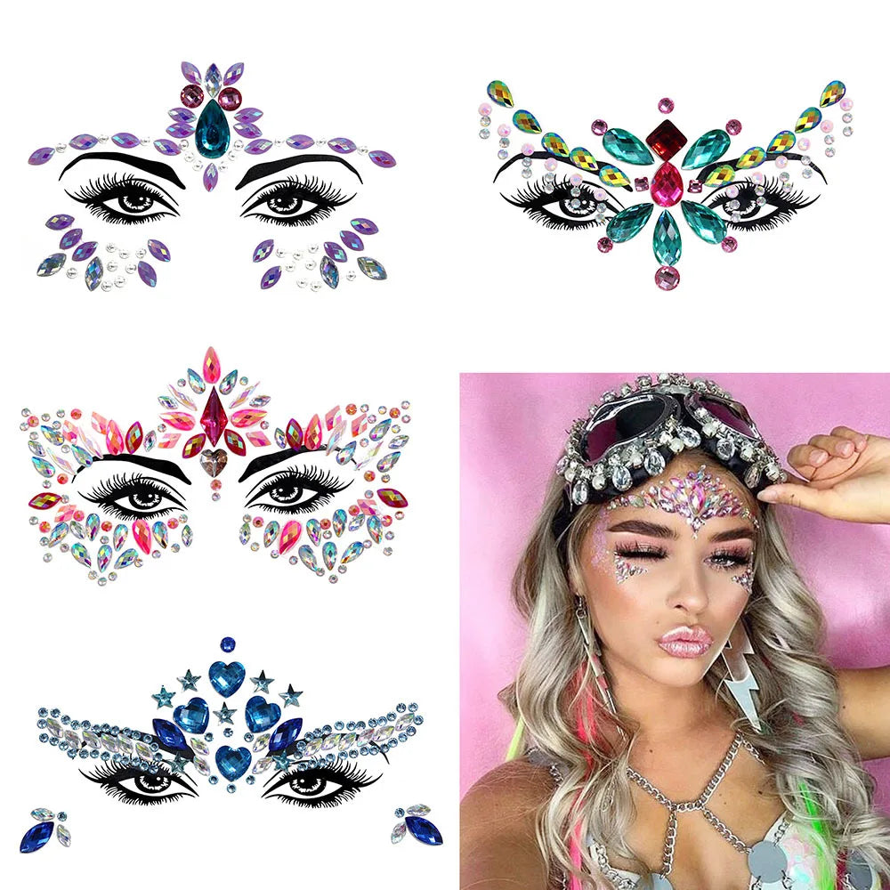 Acrylic Rhinestone Face Gems