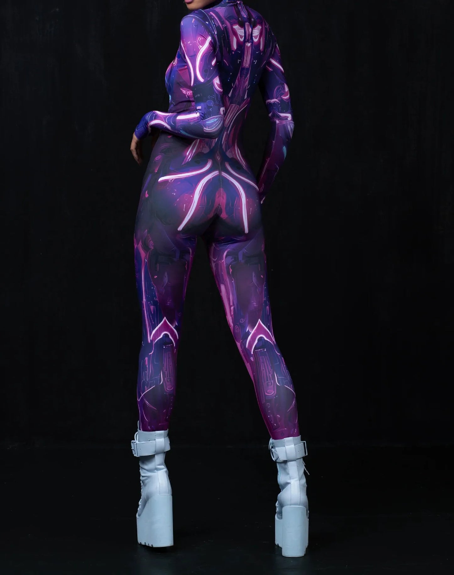 Purple Goddess Full Bodysuit Rave wear