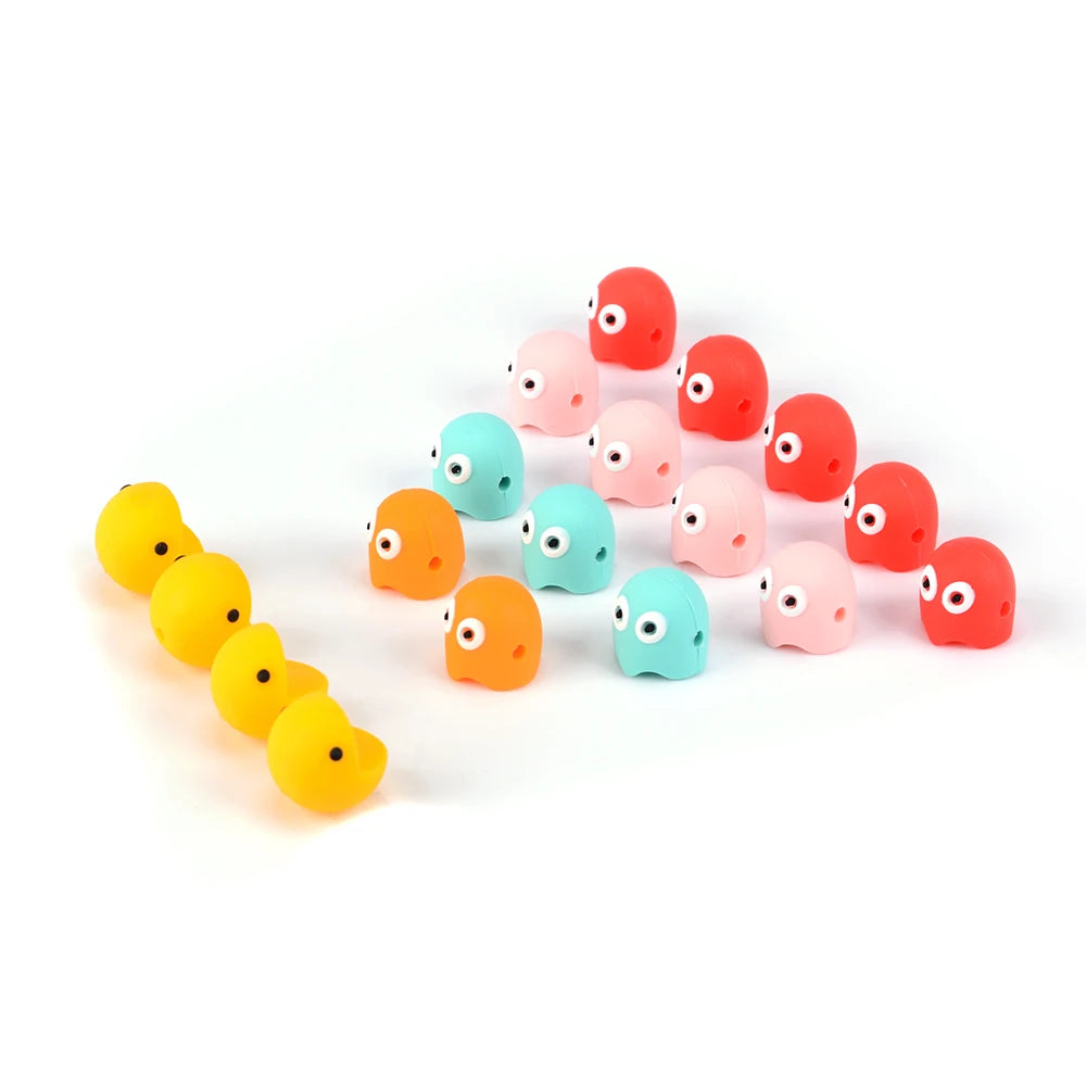 Pack-Man Silicone Beads, QTY10