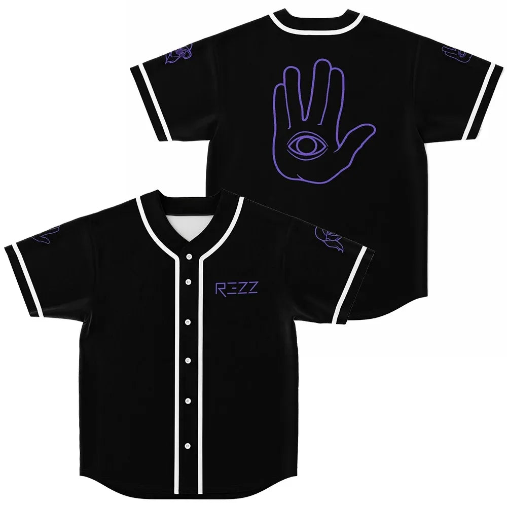 Rezz Black & Purple Baseball Jersey 