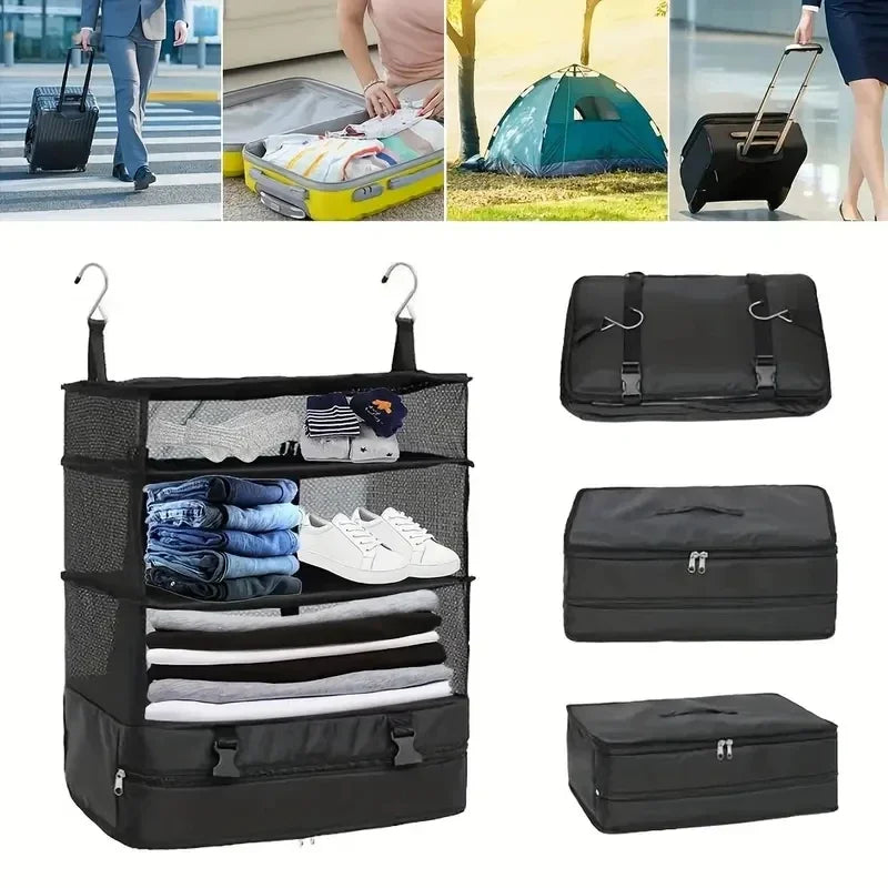 Triple Hanging Multi-functional Foldable Storage for Outdoor Camping