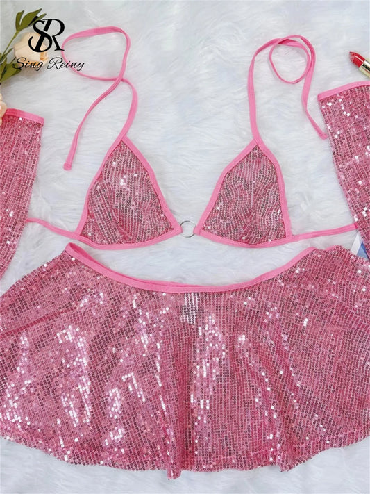 Shiny Sequins Rave Outfit