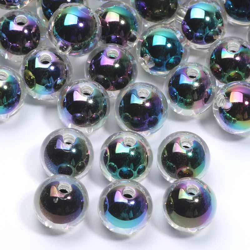 Round Acrylic Beads 12mm 10pcs Charm Beads