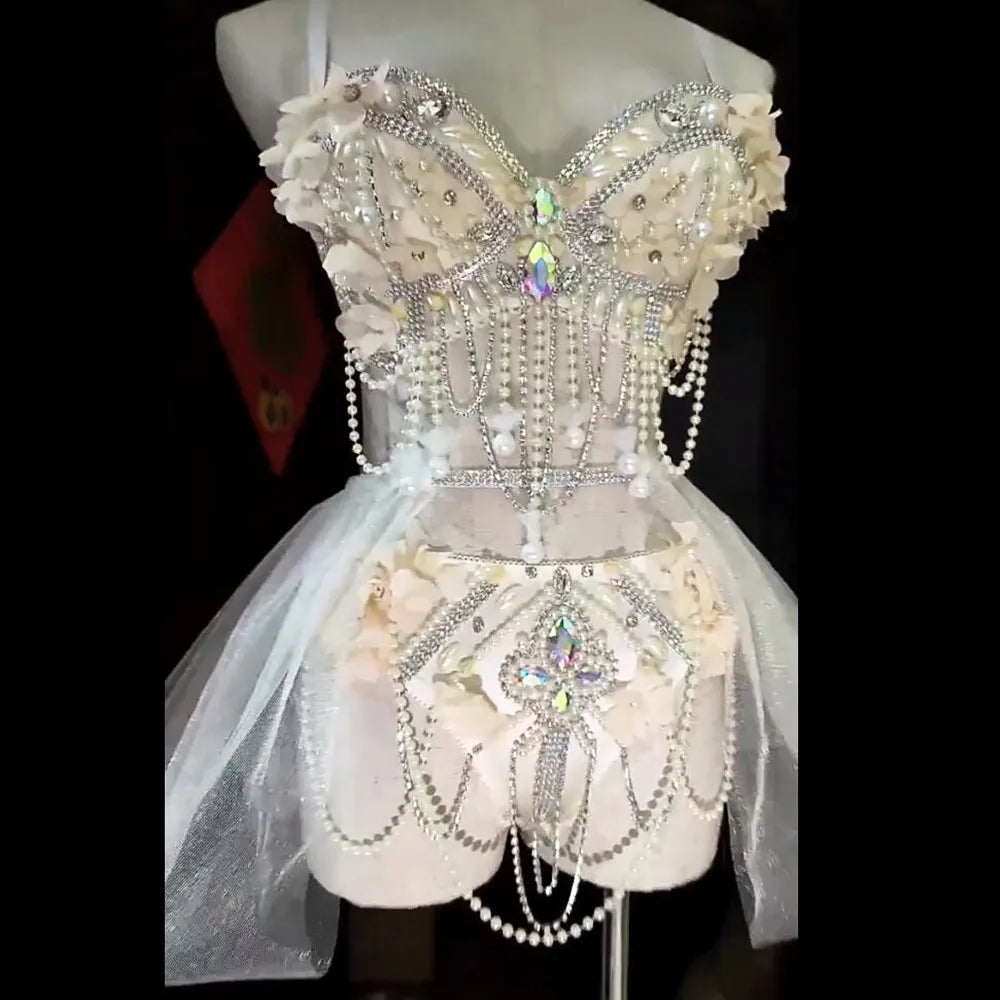Luxury Ivory Rave Queen Outfit
