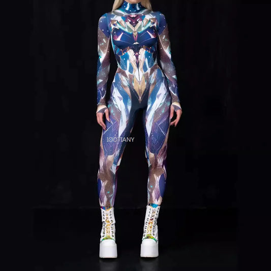 Cyberpunk Robot Full Bodysuit Rave wear