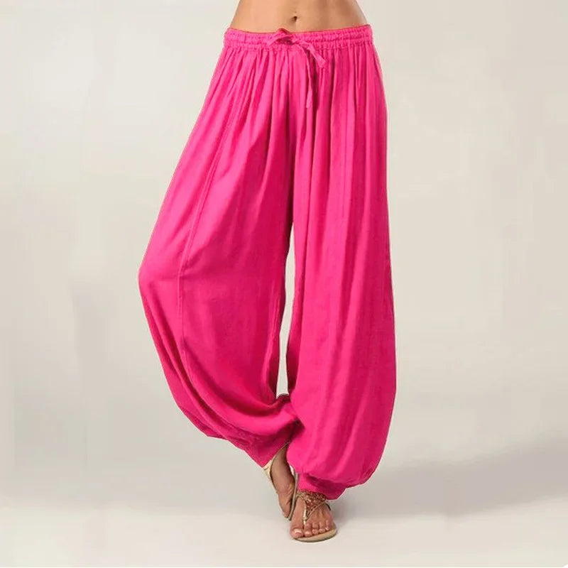 Womens Solid Color Harem Pants