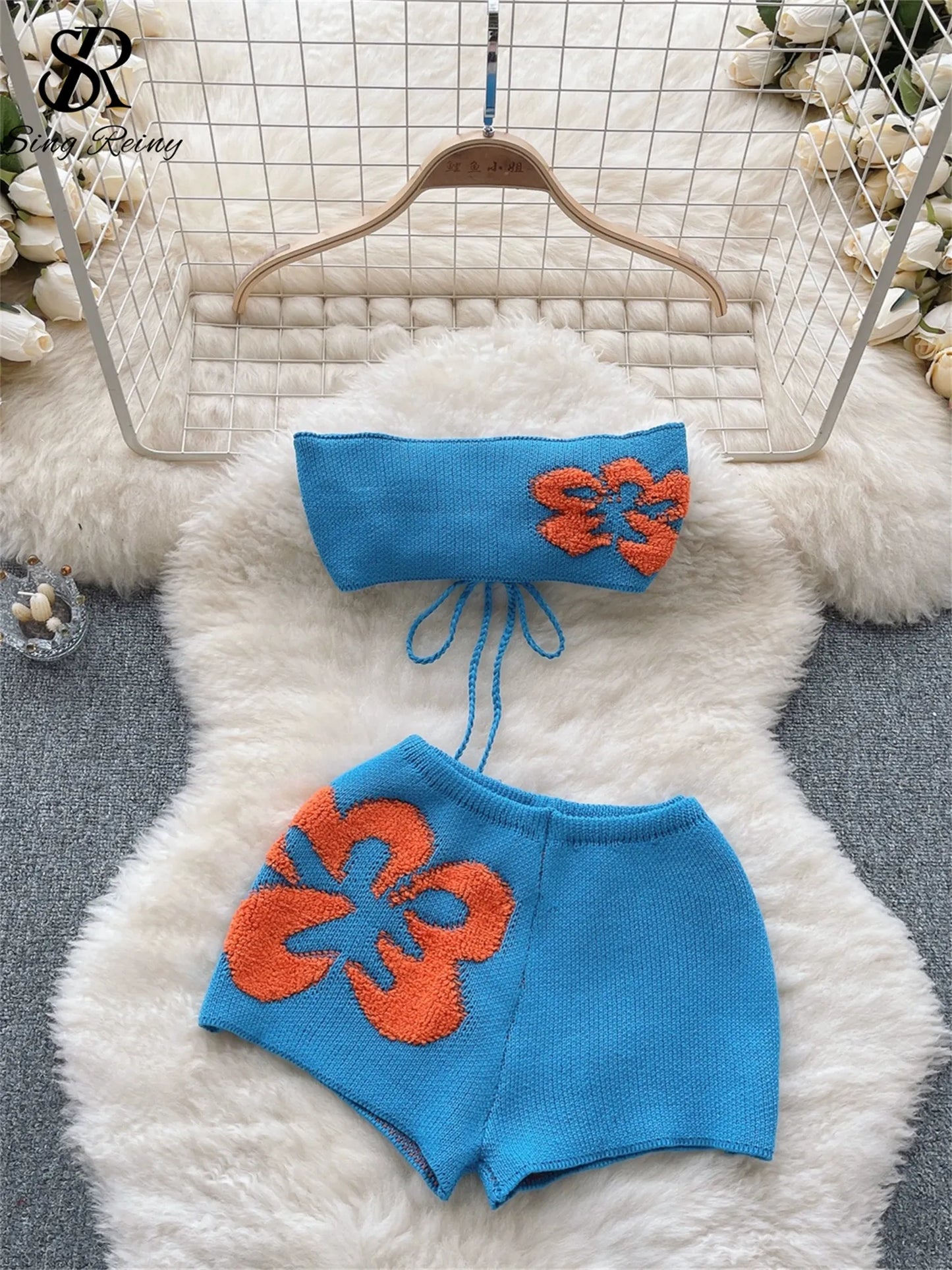 Bohemian Style Crochet Two Piece Set
