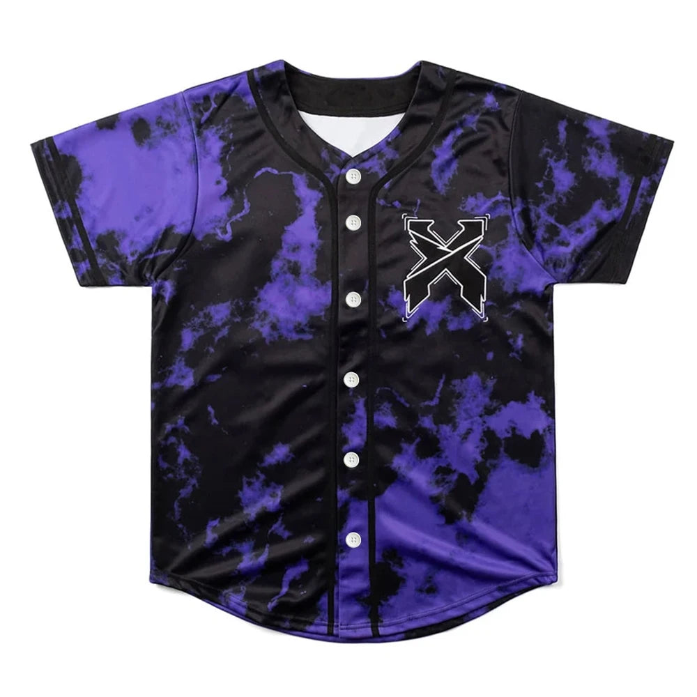 EXCISION Headbanger Tie Dye Baseball Jersey