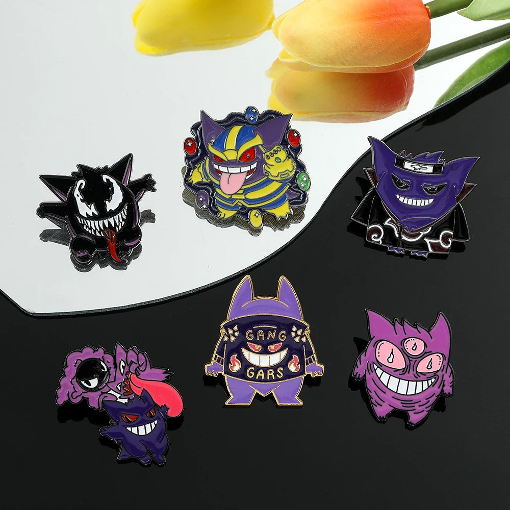 Anime Gengar Enamel Pins