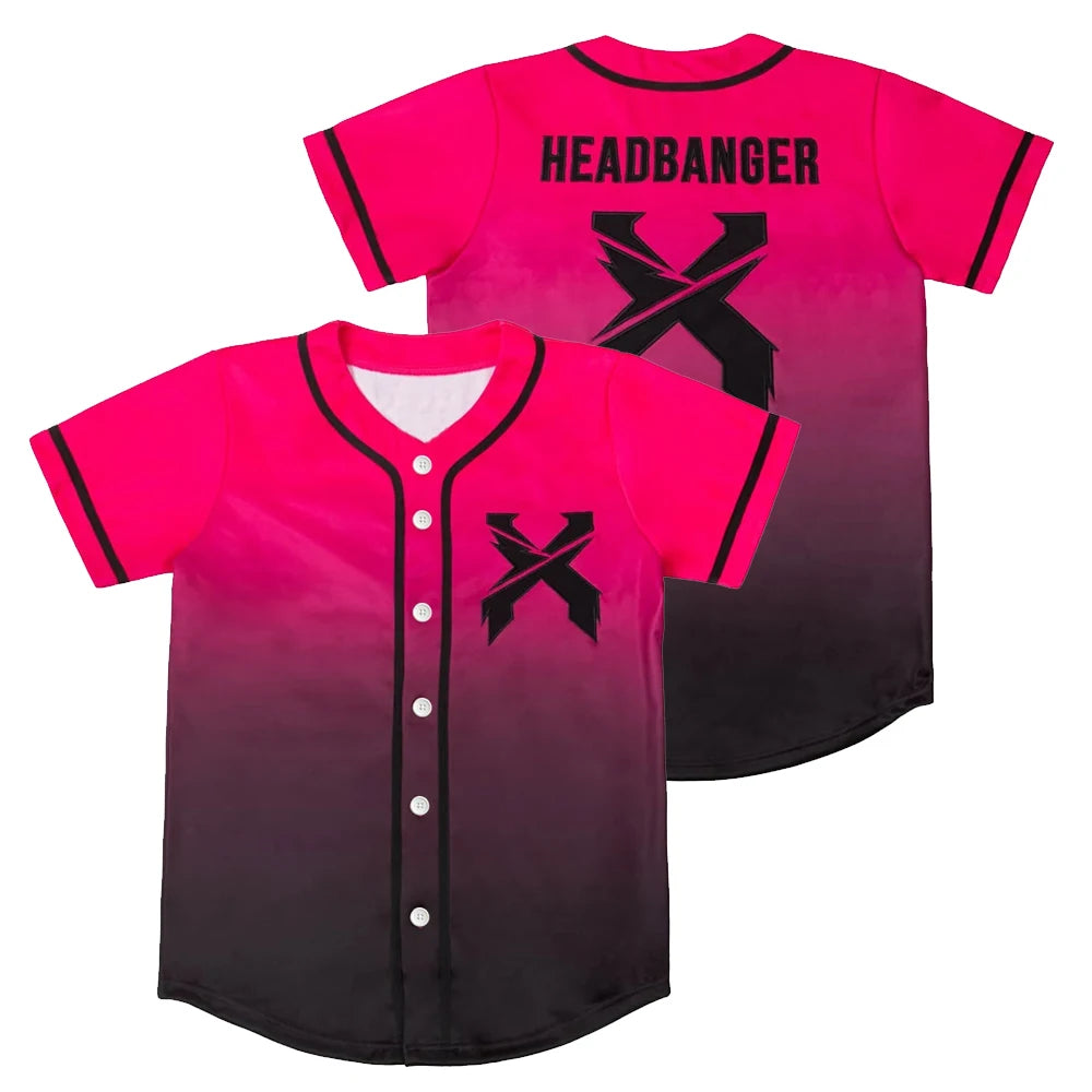 Excision Pink/Black Gradient Headbanger Rave Jersey