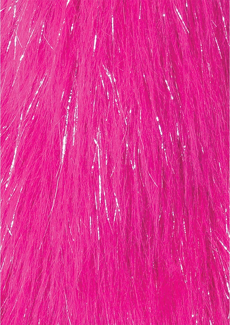 Pink Sparkly Faux Fur Rave Fluffies