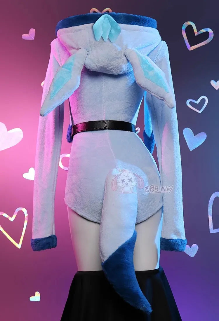 Glaceon Plush Hooded Rave Romper