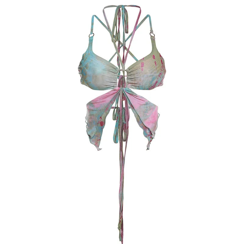 Mesh Butterfly 3 Piece Rave Outfit Set