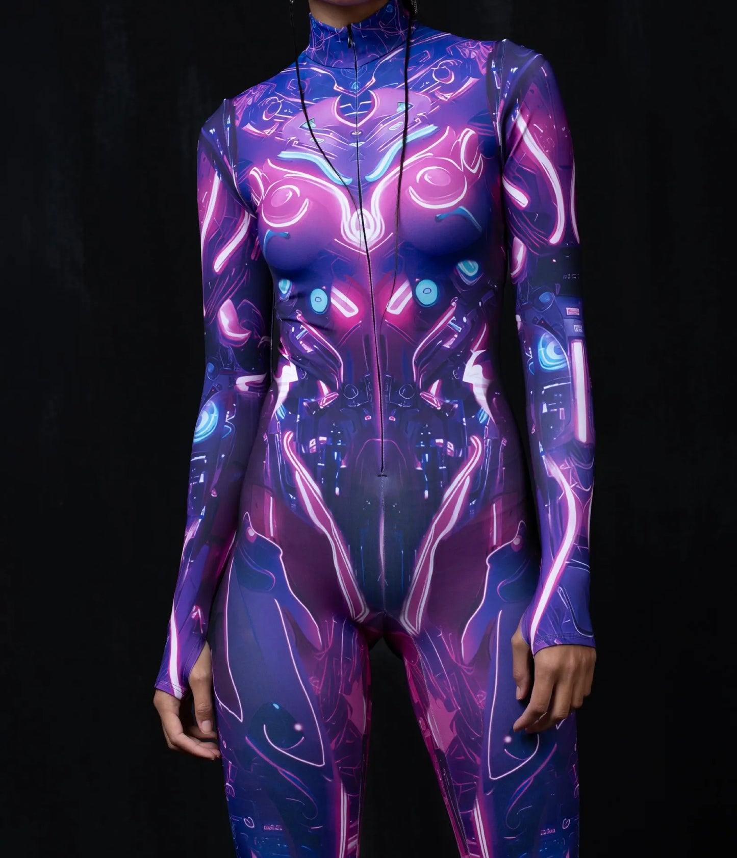 Purple Goddess Full Bodysuit Rave wear