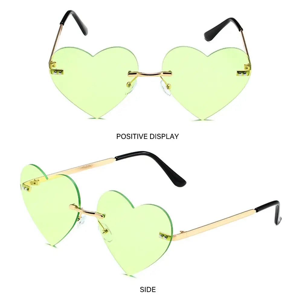 Trendy Heart-Shaped Rave Sun Glasses