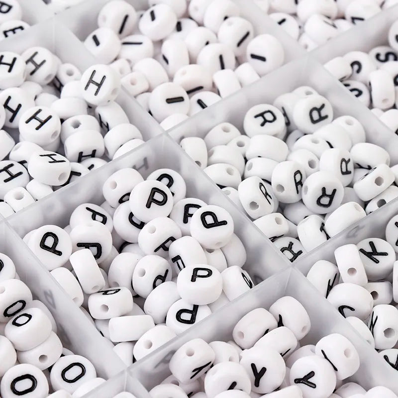 English Alphabet Letter Beads Kit 1200pcs/Box 