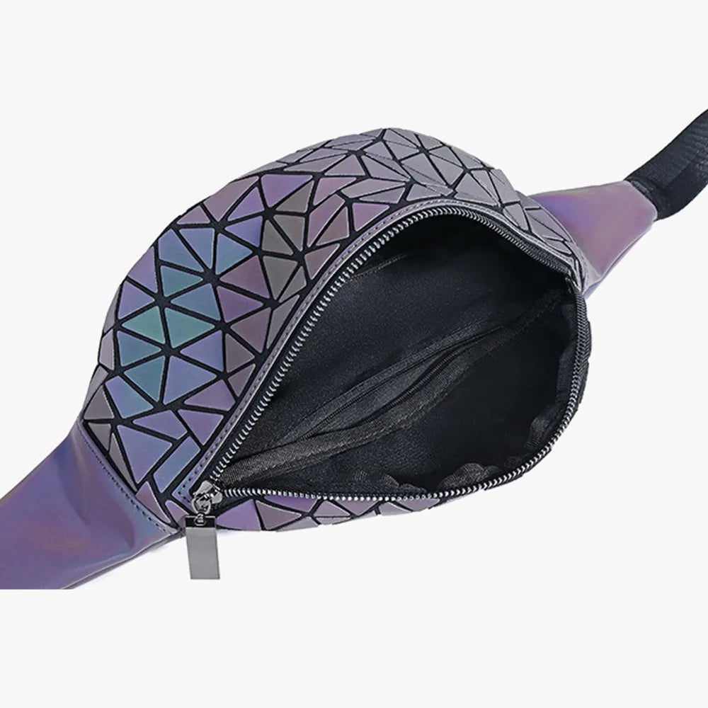 Holographic Geometric Fanny Pack