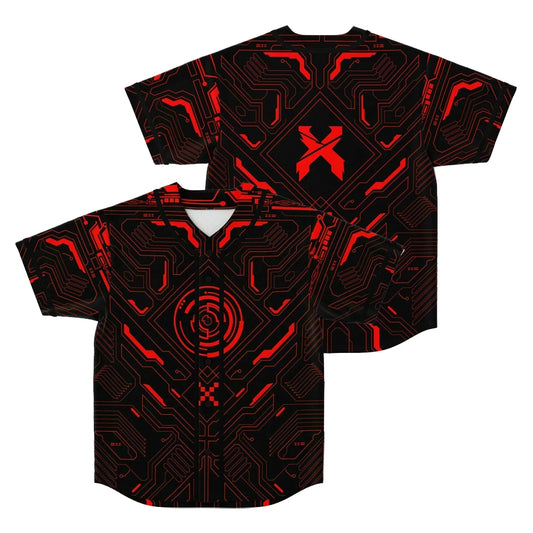 Excision New Age Red & Black Baseball Jersey 