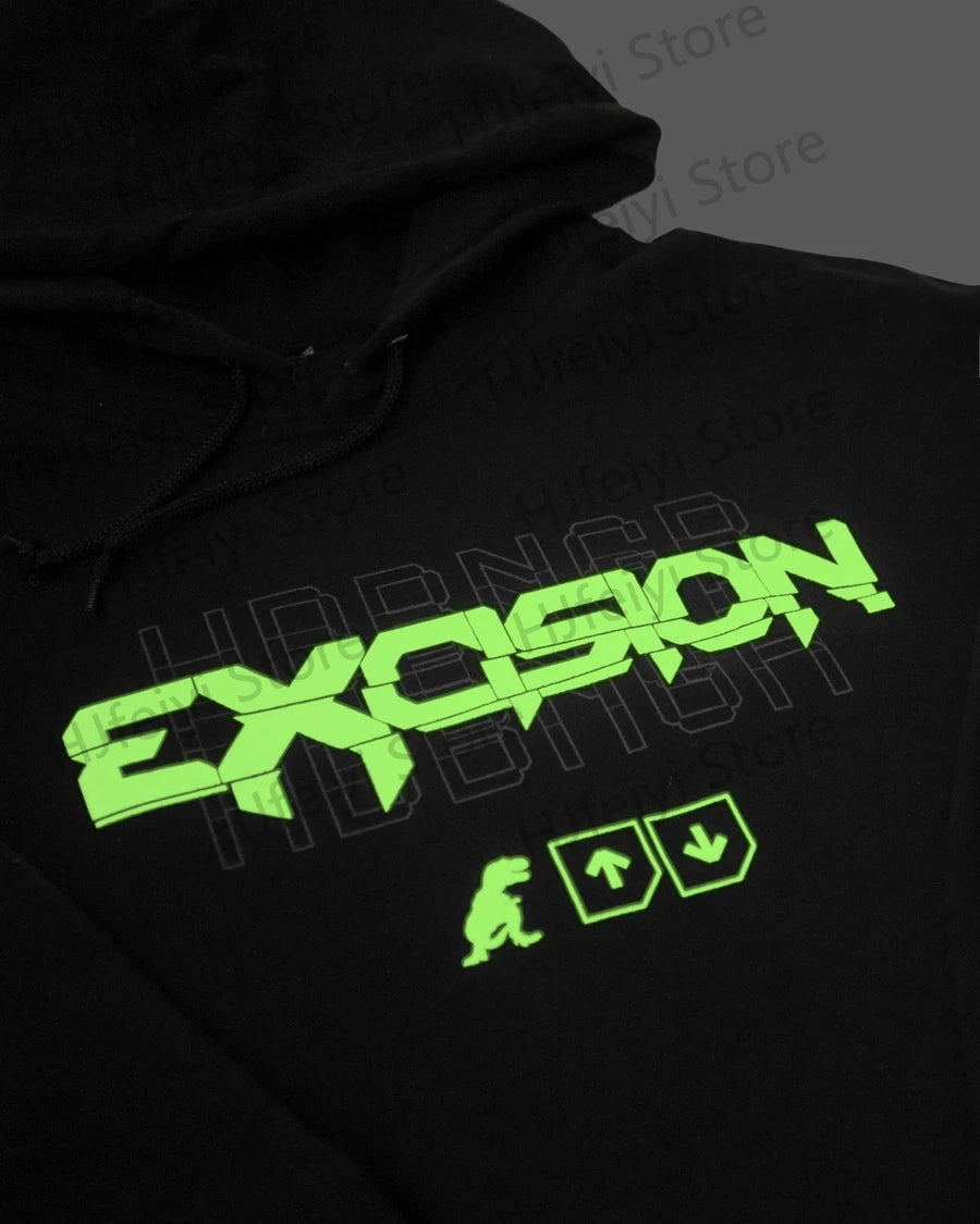 Excision Green & Black Long Sleeve Hoodie