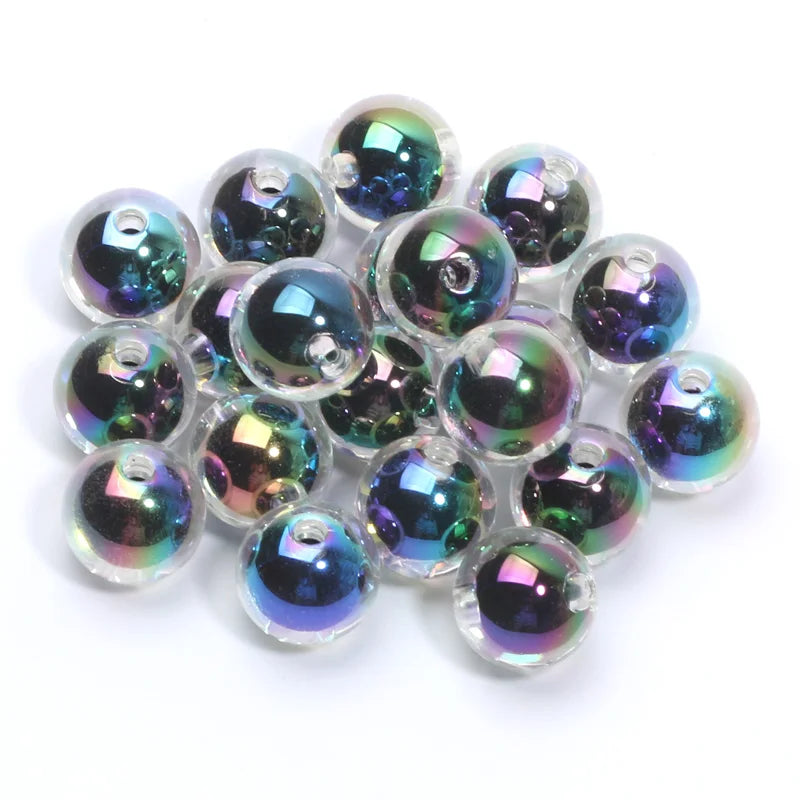 Round Acrylic Beads 12mm 10pcs Charm Beads