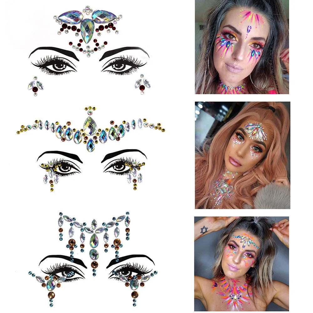 Acrylic Rhinestone Face Gems