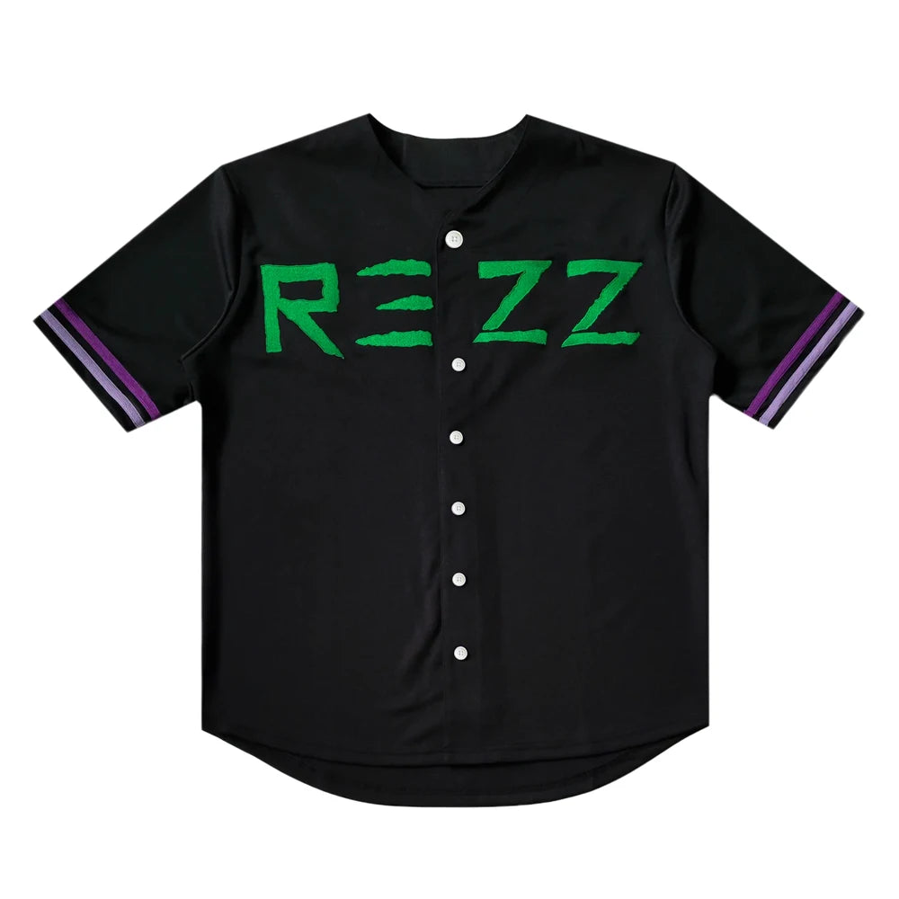 Rezz Death Stare Baseball Jersey (Purple & Green)