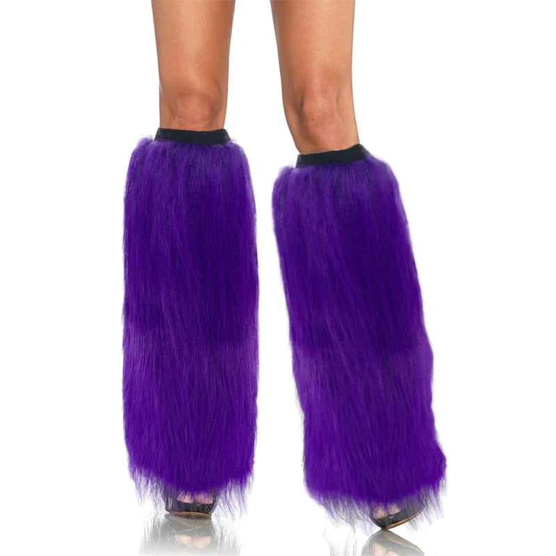 Purple  Faux Fur Rave Fluffies