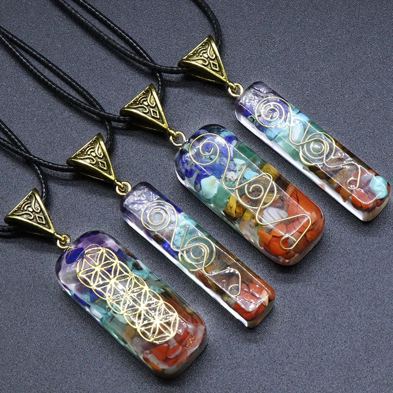 Reiki Chakra Orgone Healing Necklace 